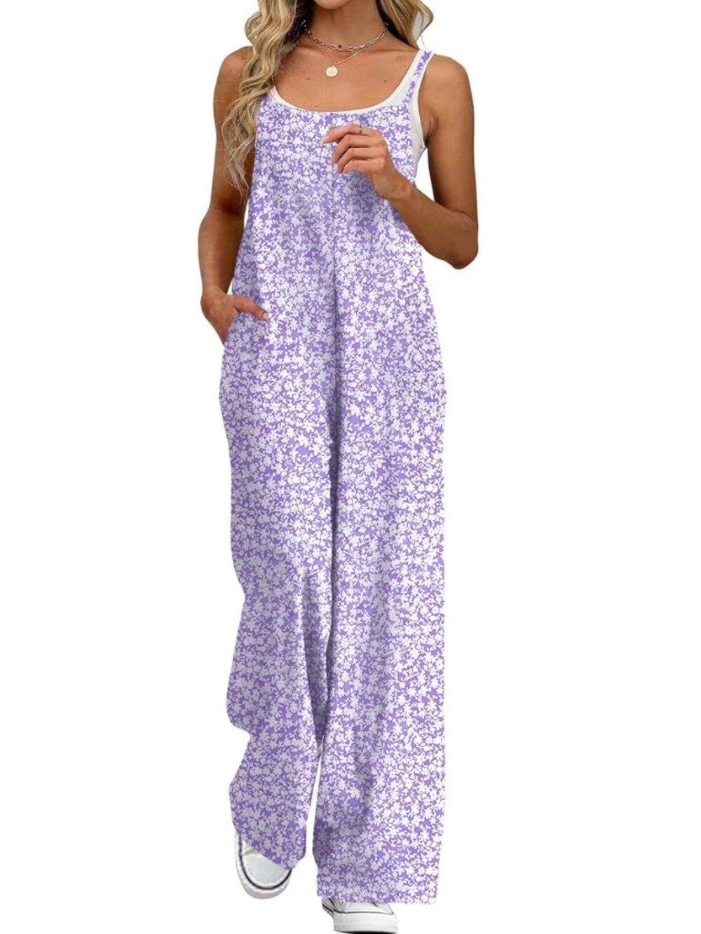 Women's Summer Boho Casual Jumpsuits with Pockets